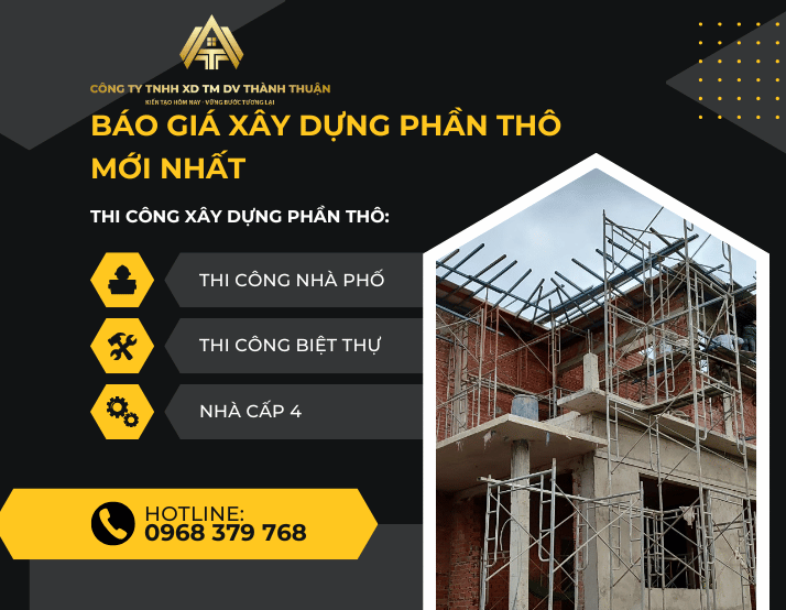 Báo Giá Xây Dựng Phần Thô mới nhất